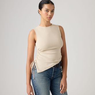Levi's Alila Asymmetrical Sleeveless Top - Womens - XS - Grey