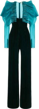 Genny Folds Jumpsuit - Dames - Jumpsuits & Playsuits - Blauw - Maat: XS Zijde