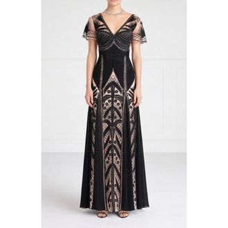 Temperley London Giselle Gown in Black Mix at Nordstrom, Size 4