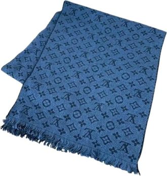 Louis Vuitton Pre-owned Monogram Stole - Dames - Vintage Accessoires - Blauw - ONE Size - Wol - Vintage