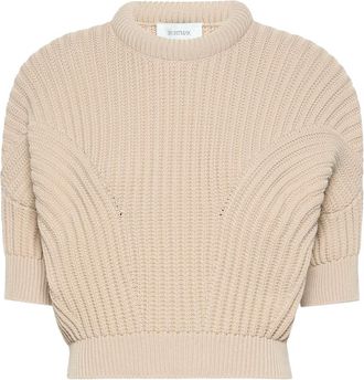Sportmax Beige Round Neck Sweater