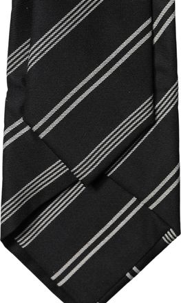 Dolce & Gabbana Striped Silk Necktie - Black