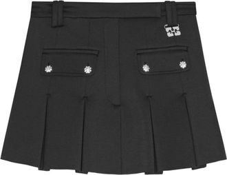 Ganni Grijze Stijlvolle Rok Aw 25 - Dames - Korte rokken - Grijs - XS - Rokken