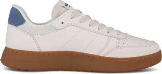 Woden Womens Frode Leather Sneaker In Old Denim