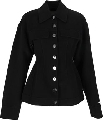 Sportmax Black Arena Tailored Fitted Metallic Accent Jacket