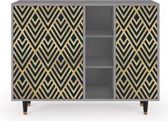 StoryZ Aparador azul 3 cajones y 1 puerta L 125 cm