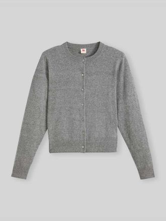 Levi's Regular Fit Strickjacke aus Baumwoll-Mix in Mittelgrau, Gr&ouml;&szlig;e XL
