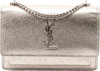 Saint Laurent Pre-owned The Sunset Crossbody Bag - Dames - Vintage Schoudertas - Beige - ONE Size - Leer - Vintage