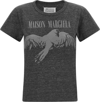 Maison Margiela Grey Graphic Crew Neck T-Shirt