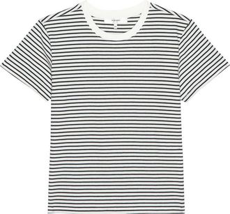 Frame Denim The Baby Tee In Navy Multi