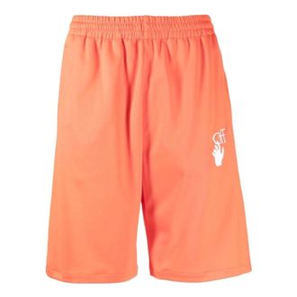 Off-white Mens Off-White SS22 Brand Logo Printing Elastic Waistband Straight Shorts Ordinary Version Orange OMCL001S22FAB0012001