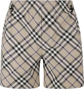 Burberry Mens Check Pattern Shorts, Size Small