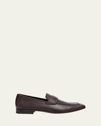 Berluti Mens Lorenzo Goat Leather Loafers