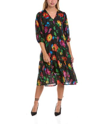 Johnny Was Ermyas Silk Midi Dress