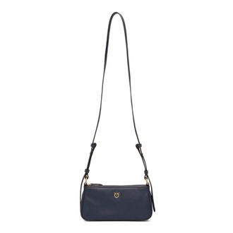 Pinko Crossbodytas met ritssluiting - Dames - Schoudertassen - Blauw - ONE Size - Leer - Tassen
