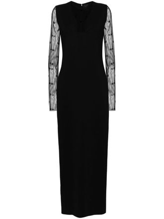 Givenchy Cr&ecirc;pe maxi-jurk - Zwart