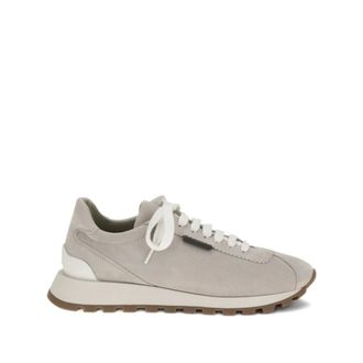 Brunello Cucinelli Schoenen, Dames, Beige, 36 EU, Lace-up Sneakers
