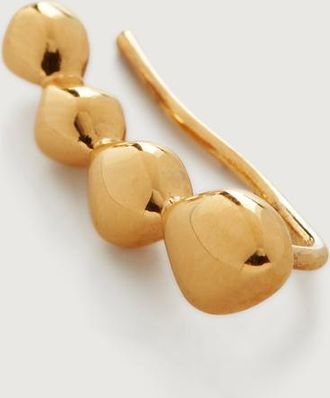 Monica Vinader Gold Nura Teardrop Single Climber Earring