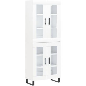 vidaXL Highboard White 69.5x34x180 cm Engineered Wood vidaXL