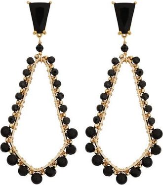 Panacea Black Crystal Teardrop Earrings at Nordstrom