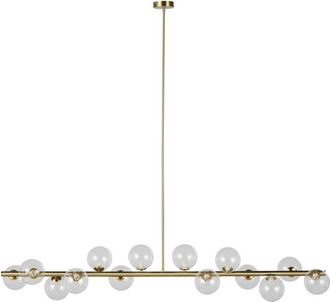 Maisons du monde L&aacute;mpara de techo con 14 bolas de metal dorado