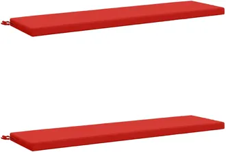 vidaXL Cojines Para Banco De 2 Piezas Soest 2 Uds. 100% Poli&eacute;ster Rojo Vidaxl