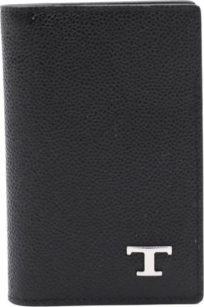 Tod's Portacarte in pelle con logo - Nero