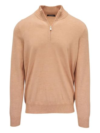 Gran Sasso zip sweater - Beige