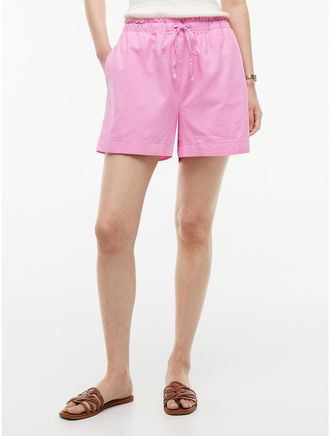 Tommy Hilfiger Womens Linen-Cotton Blend Pull-On Short - Rose Petal - XXL