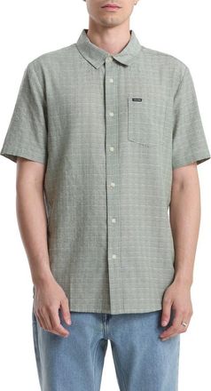 Volcom Bankstone II Short Sleeve Button-Up Shirt in Brolive at Nordstrom, Size X-Large