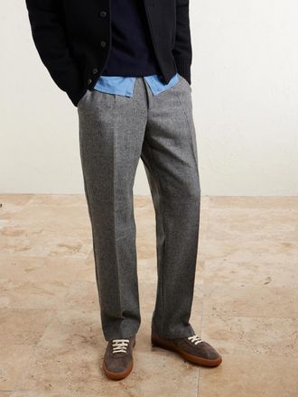 Officine Creative Halo 001 Leather-Trimmed Suede Sneakers