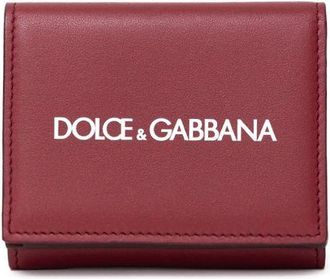 Dolce & Gabbana Rode Kalfsleren Portemonnee