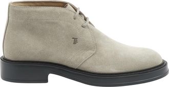 Tod's Tods, Lace-up Boots, male, Beige, Size: 10 US Suede Ankle Boots