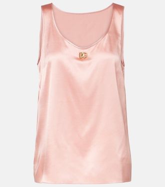Dolce & Gabbana DG silk-blend satin top