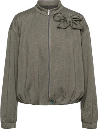 &Co Woman Wide Checked Jacket - Dames - Jassen - Groen - Maat: M Viscose