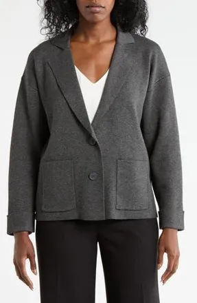 Max Studio Buttoned Cardigan in Heather Charcoal at Nordstrom Rack, Size X-Large