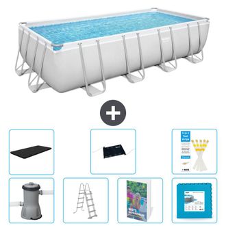 Bestway Piscina Bestway Power Steel Rectangular - 488x244x122 Cm - 8-piezas S621