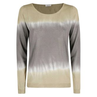 Roberto Collina Round-neck Knitwear, female, Green, Size: XS Tie-Dye Sweater