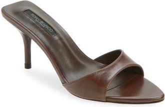 Tony Bianco Hallie Slide Sandal in Chocolate Vintage at Nordstrom, Size 6.5