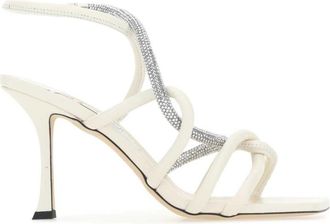 Jimmy Choo London White Lonnie Slip On Heels