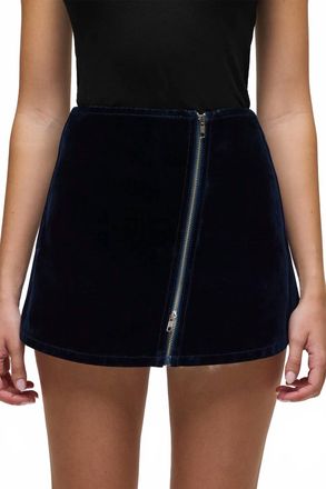 Hudson Mini Wrap Skort In Blue