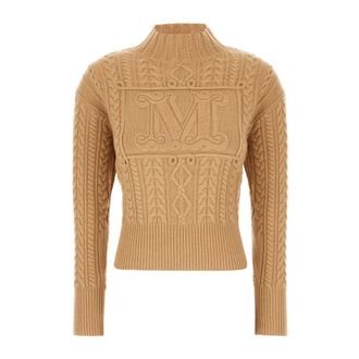 Max Mara Dames, Truien, Bruin, Maat: XL Wol
