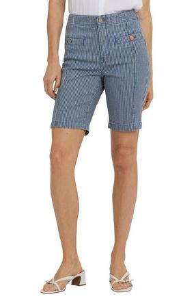 NYDJ Ella Denim Shorts in Malaga Stripe at Nordstrom, Size 00