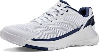 adidas Crazyquick Padel Shoes Mens Shoes White/Silver Metallic/Dark Blue : 10.5 M, Synthetic/Textile