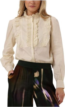 Antik Batik Bohemian Charlotte Blouse - Dames - Blouses - Beige - L - Katoen - Overhemden