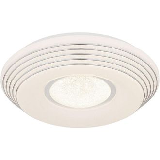 Globo Lighting Plafoniera a LED telecomando dimmerabile lampada da soggiorno cristalli plafoniera effetto stella, CCT, metallo, LED 24W 1500Lm bianco caldo, DxH