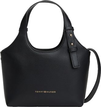 Tommy Hilfiger Womens Logo Mini Tote,BLACK One Size