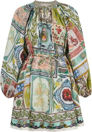 Alemais Tommasina printed mini dress - Green