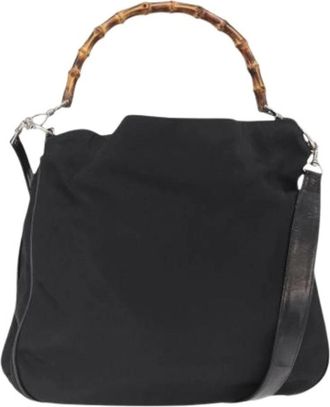 Gucci Pre-owned Handbags, female, Black, Size: ONE SIZE Pre-owned Nylon Handbag
