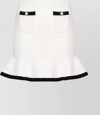 Self Portrait sequin embellishment knit mini skirt